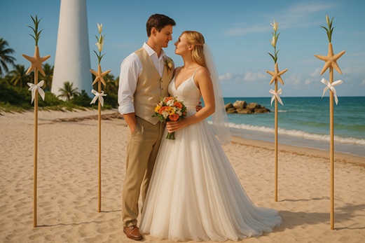 Bamboo & Stars package for Florida beach weddings