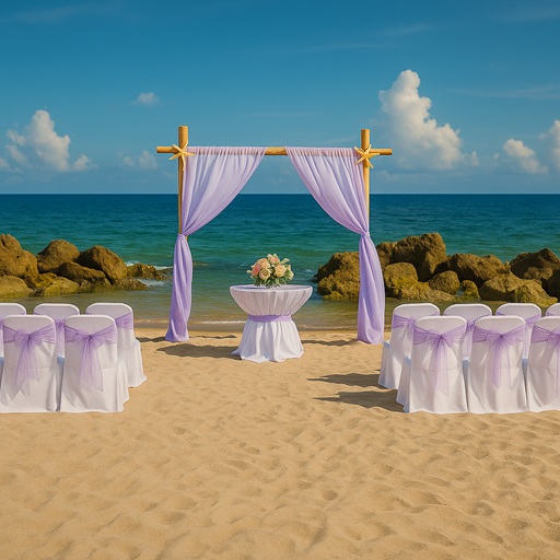 Stars of Love arch package for beach weddings