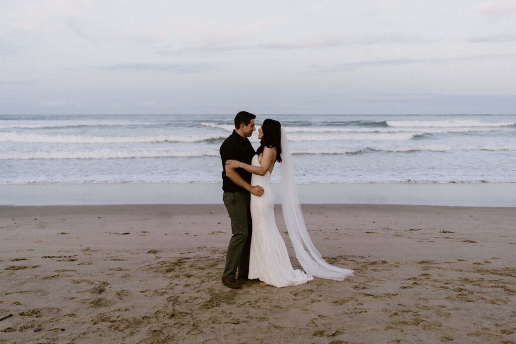 Bamboo arch ceremony setup on Anna Maria Island